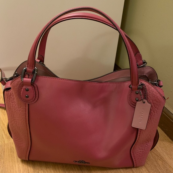 Pink Coach purse with small scarf - Picture 7 of 9